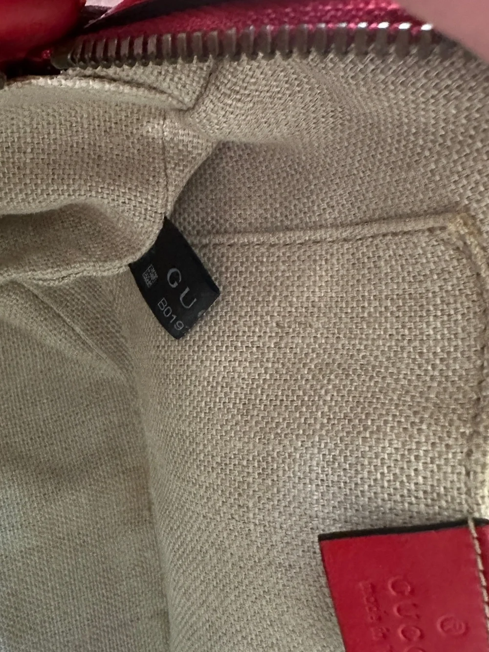 Gucci Webby Bee Red Leather Web Stripe Shoulder Crossbody Bag Authentic